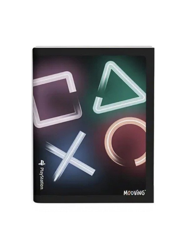 Producto - Cuaderno Escolar 16x21 Tapa Flexible 48hjs Mooving - Play Controles Luz