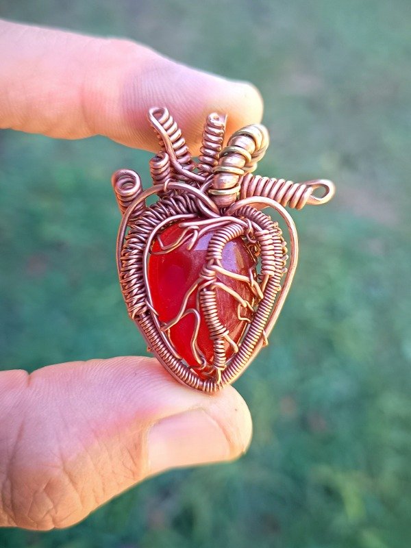 Producto - Corazón Ágata Roja