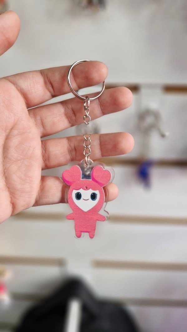Producto - TWICE - LLAVERO ACRÍLICO LOVELY MOVELY (MOMO'S) ROSADO