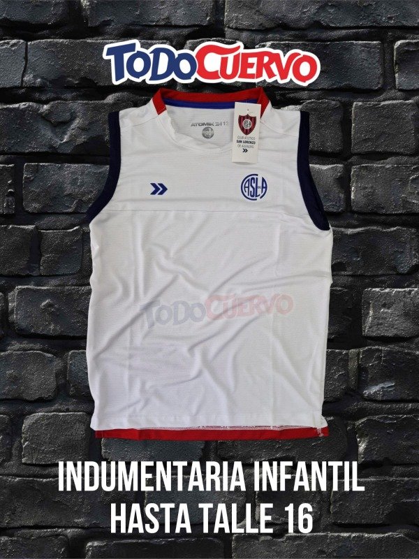 Producto - MUSCULOSA ATOMIK BLANCA (NIÑO) SAN LORENZO