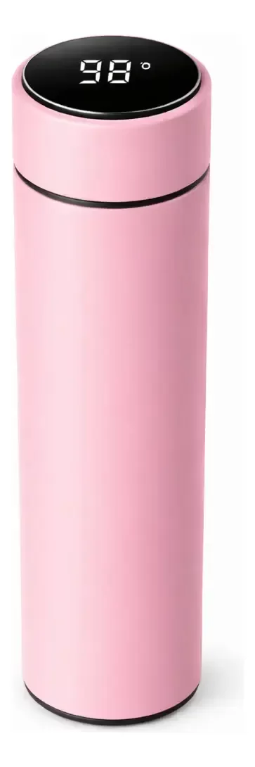 Producto - Termo con sensor de temperatura Botella Termica 500 ml/Rosa