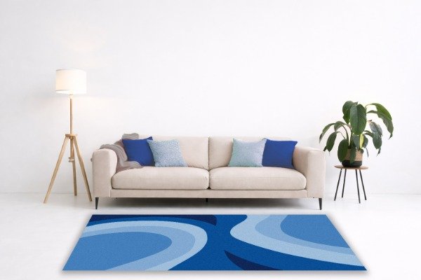 Producto - Alfombra tufting personalizable diseño OCÉANO estilo abstracto a medida