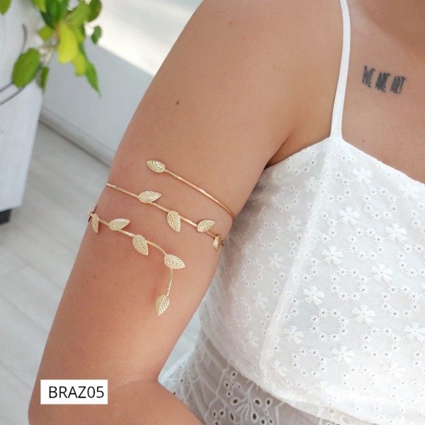 Producto - Brazalete hojitas plat/dor.