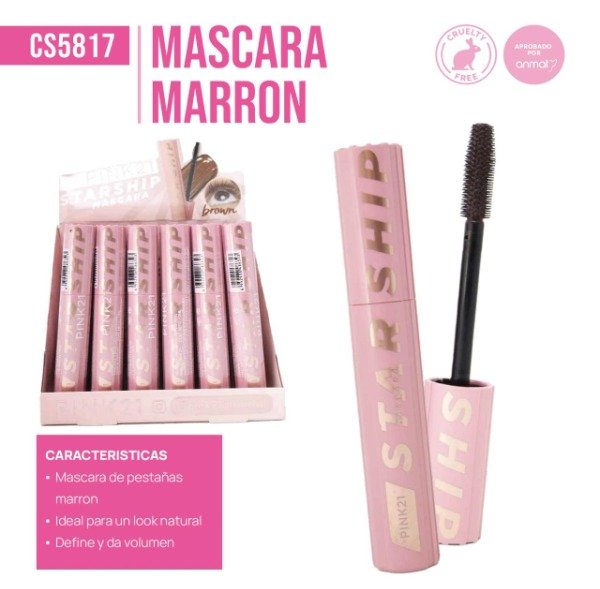 Producto - MASCARA DE PESTAÑAS STAR SHIP MARRON DE PINK 21