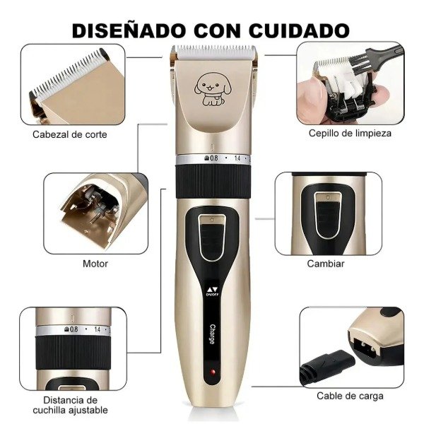 Producto - Maquina Cortadora De Pelo Para Mascotas Recargable USB Inalámbrica - 2