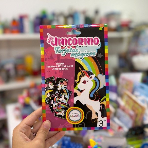 Producto - Papel Mágico UNICORNIO x6 Tarjetas 10x15cm + 1 Lápiz 7170