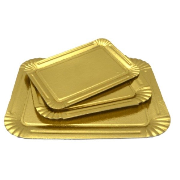 Producto - Bandeja dorada rectangular
