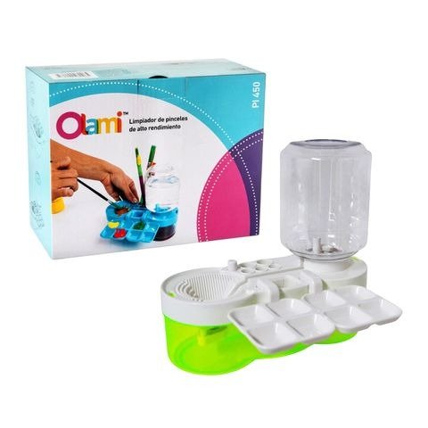 Producto - LIMPIADOR DE PINCELES CON DEPOSITO DE AGUA 18X18CM EN CAJA OLAMI