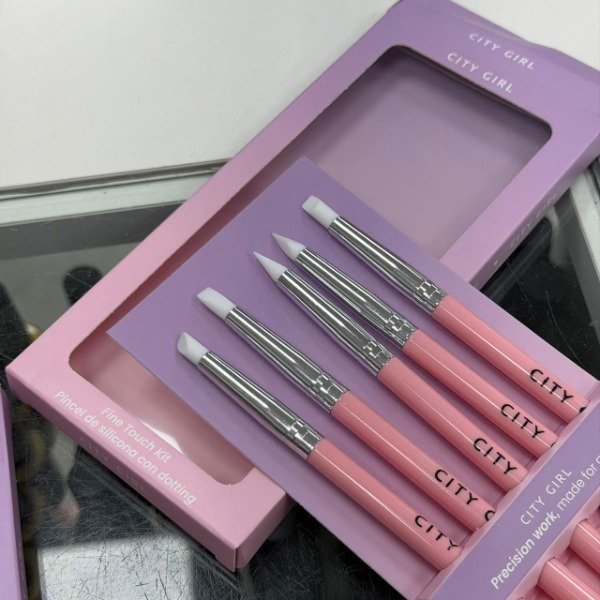 Producto - Set pincel doble CityGirl - silicona + dotting