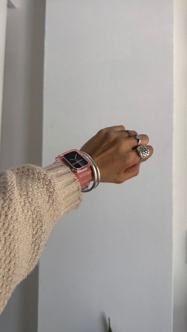 Producto - Malla Apple Watch transparente rosa