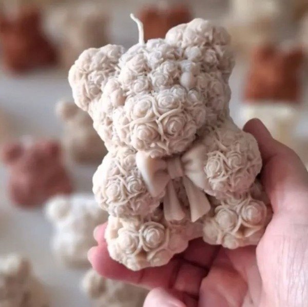 Producto - Molde oso rosas moño