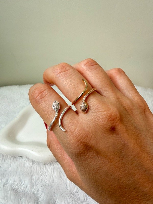 Producto - Anillo Snake plateado