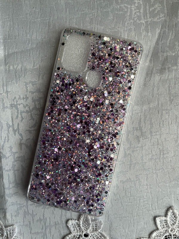 Producto - A21s funda brillo lila