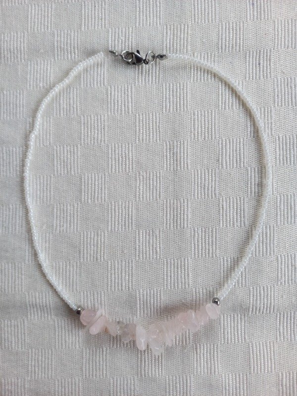 Producto - Gargantilla Aura - Cuarzo Rosa