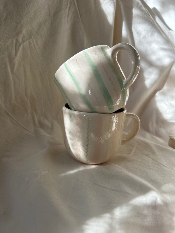 Producto - Taza rayas verde