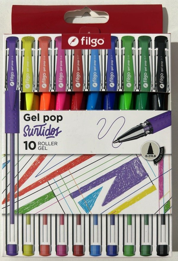 Producto - SET DE BOLIGRAFOS GEL POP SURTIDOS FILGO x 10 u