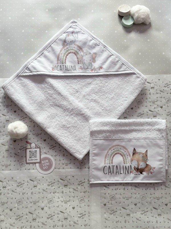 Producto - Pack "Toallón + Toallita" - Arcoiris