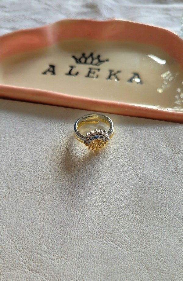 Producto - Anillos para compartir sol y luna plateado y dorado - 3