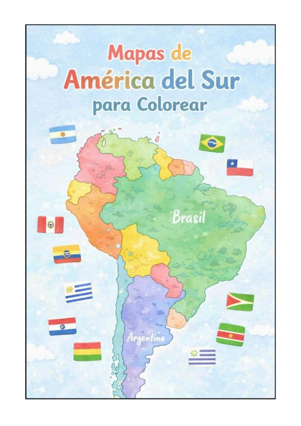 Producto - Mapas de América del Sur - Libro para Colorear