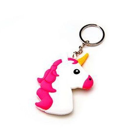 Producto - LLAVERO DE GOMA UNICORNIO ROSA 7.5CM X UNIDAD