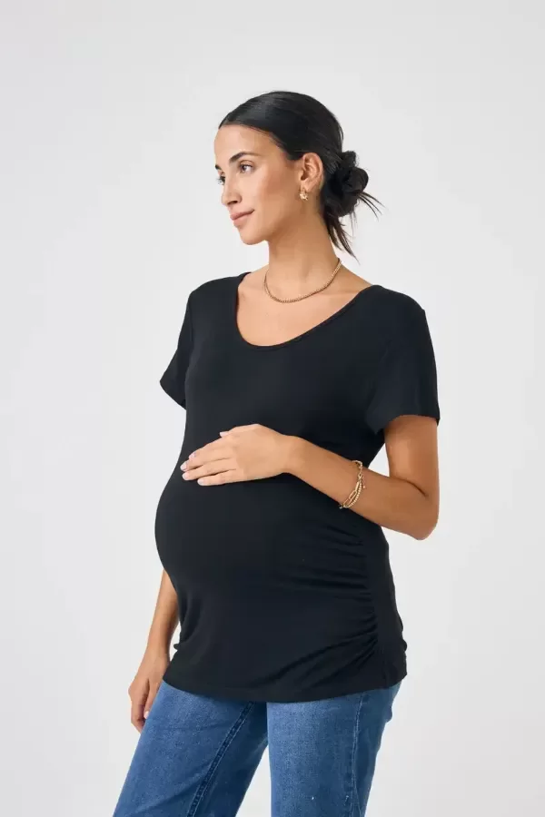 Producto - Remera PERFECTA frunces negra