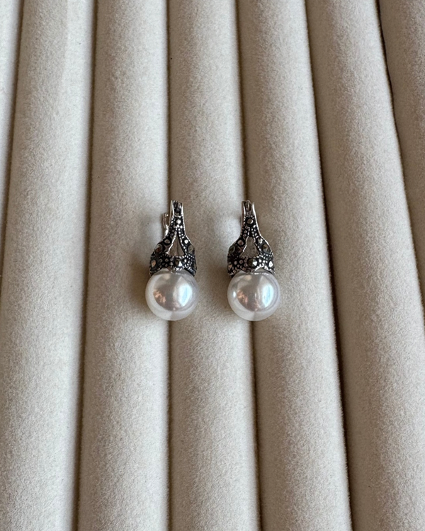 Producto - Aros lady di perla 8mm de plata 925