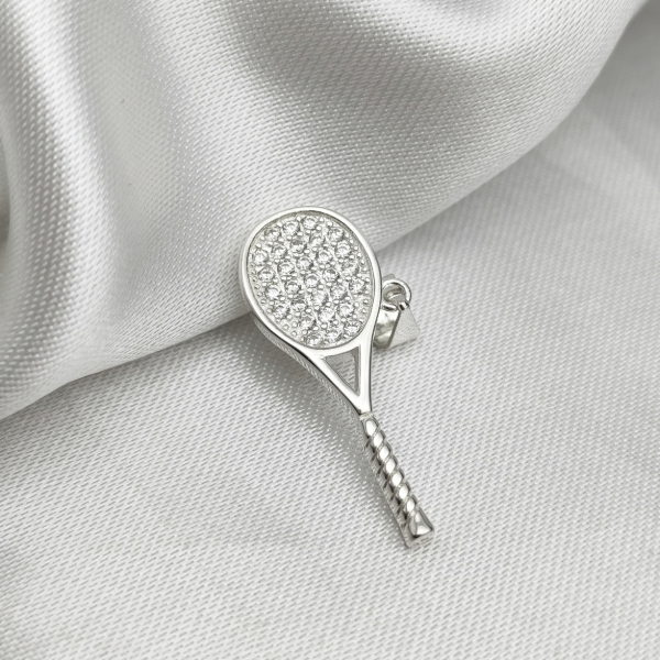 Producto - Dije Raqueta Tenis Plata 925 con Circones Engastado - 2