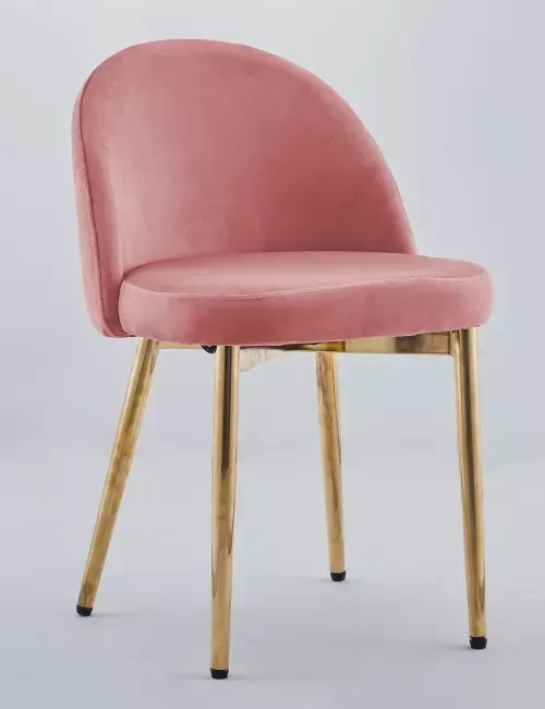 Producto - Silla Sybil Velvet patas doradas Rosa