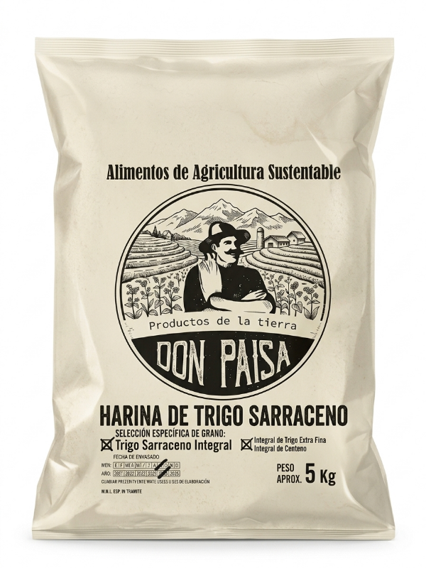 Producto - Harina De Trigo SARRACENO Agroecológico Don Paisa 5Kg