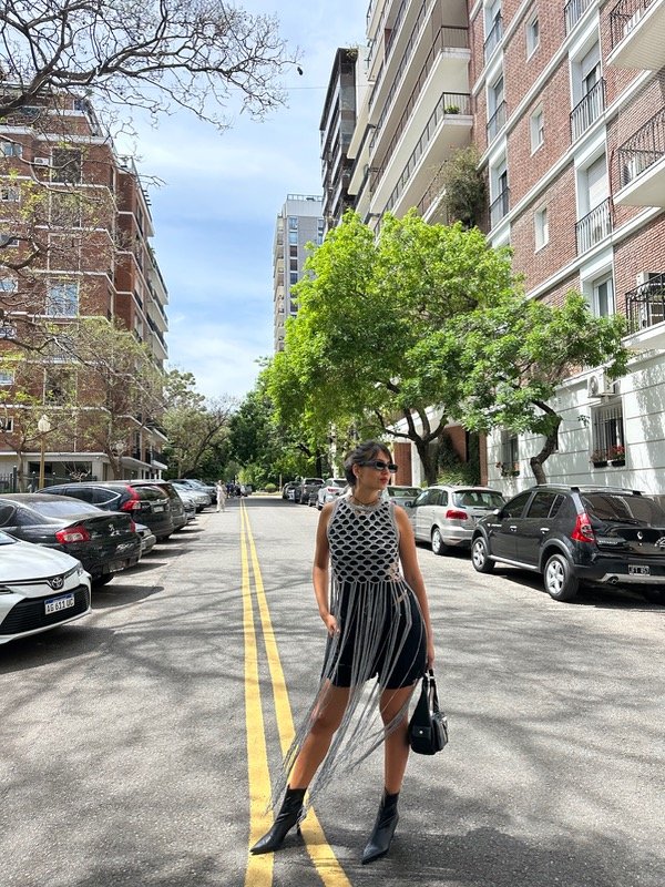 Producto - Top chaleco crochet brilloso Bershka Talle M-L