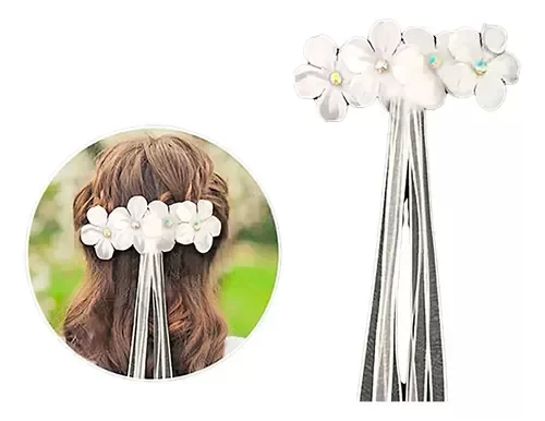 Producto - HEBILLA FLORES CINTA STRASS COMUNION