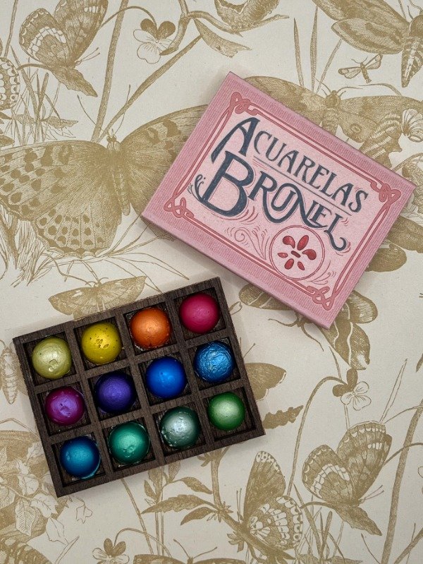 Producto - Paleta fosforera 12 colores metalizados coloridos
