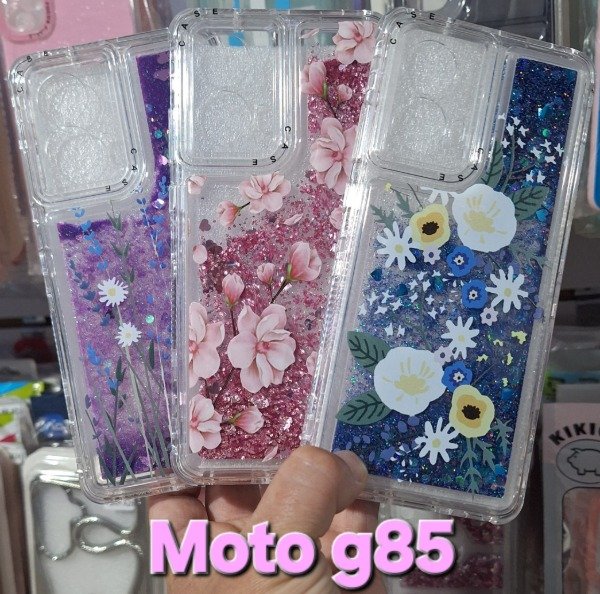 Producto - Fundas diseño glitter con agua reforzadas. Moto g85