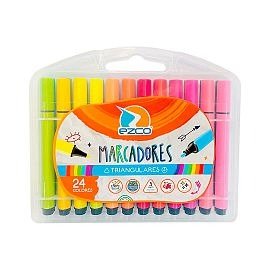 Producto - MARCADOR TRIANGULAR EZCO X 24 COLORES