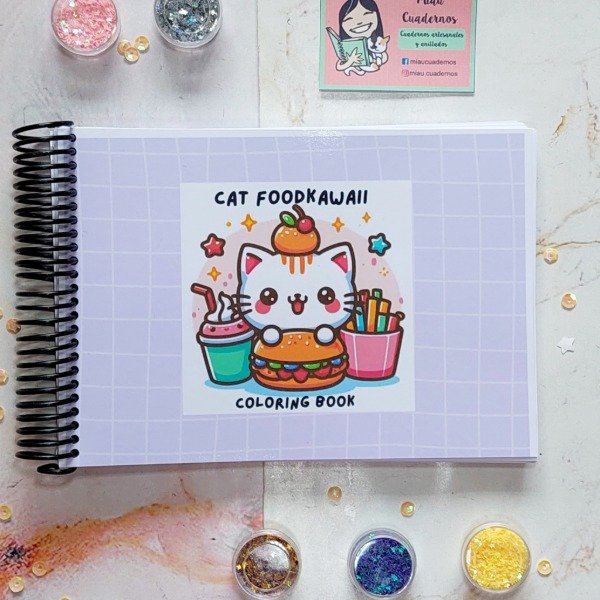 Producto - Cuaderno para pintar- cat food kawaii
