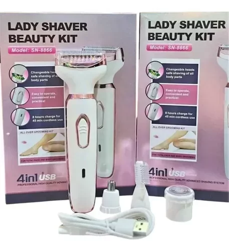 Producto - Depiladora Afeitadora 4 En 1 Portatil Usb Mujer