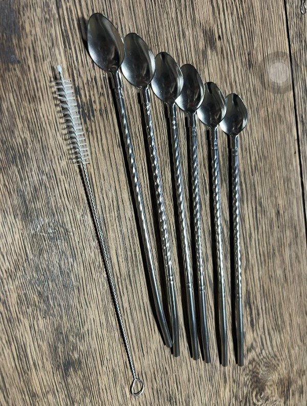 Producto - Kit x6 cucharas metálicas con sorbete