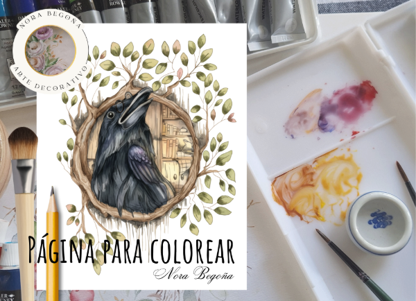 Producto - El señor cuervo - Lámina para colorear