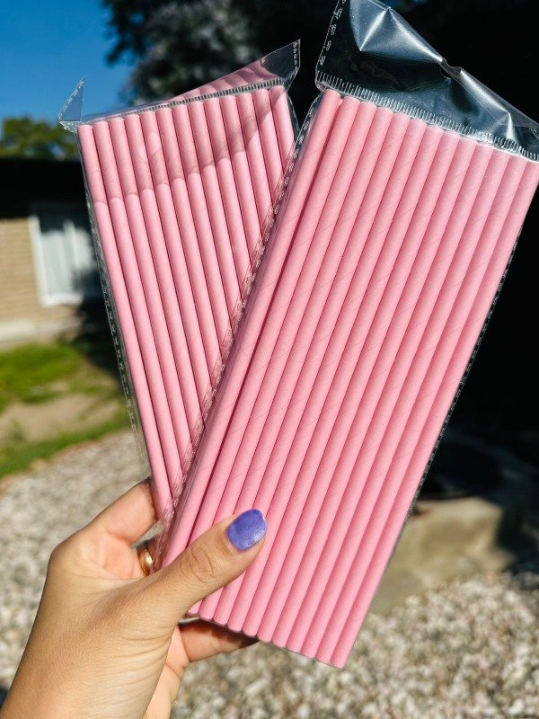 Producto - SORBETE POLIPAPEL LISO X 25 U. ROSA PASTEL