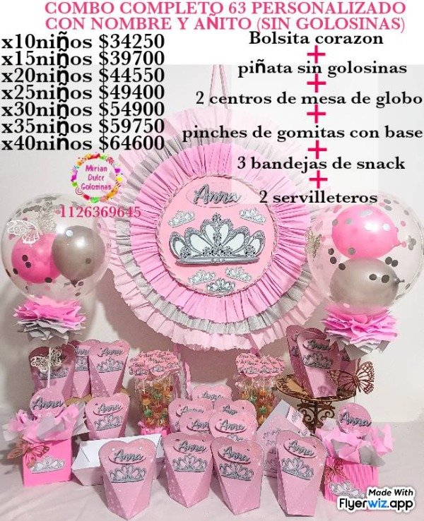 Producto - Combo completo 63 corona sin golosinas