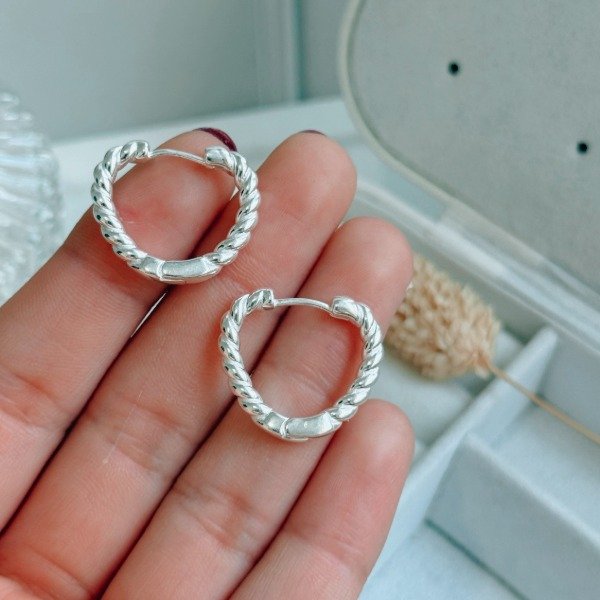 Producto - Aros Argolla Iris Laminado Plata 925