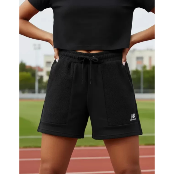 Producto - Short Deportivo New Balance Athletics Mujer Negro Algodon