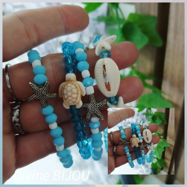 Producto - Pulsera elástica celestes