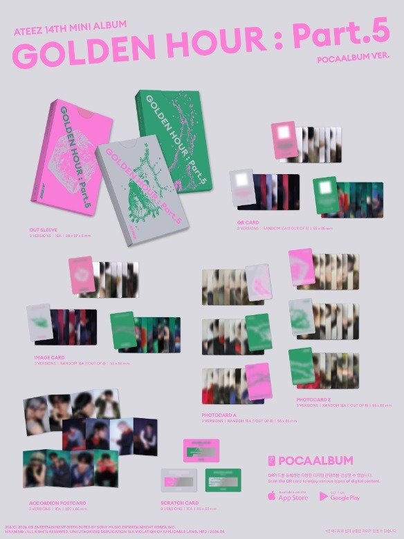 Producto - Ateez Golden Hour Part 5 Poca Album A Version - 1