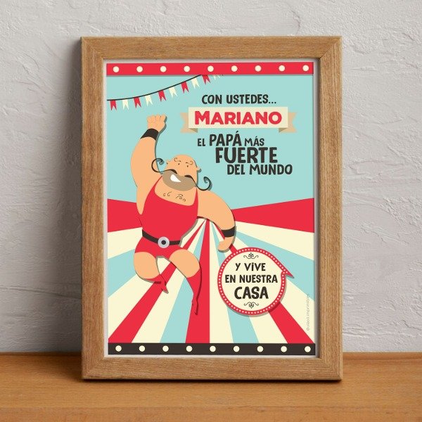 Producto - Lámina Imprimible Día del Padre "El más fuerte"