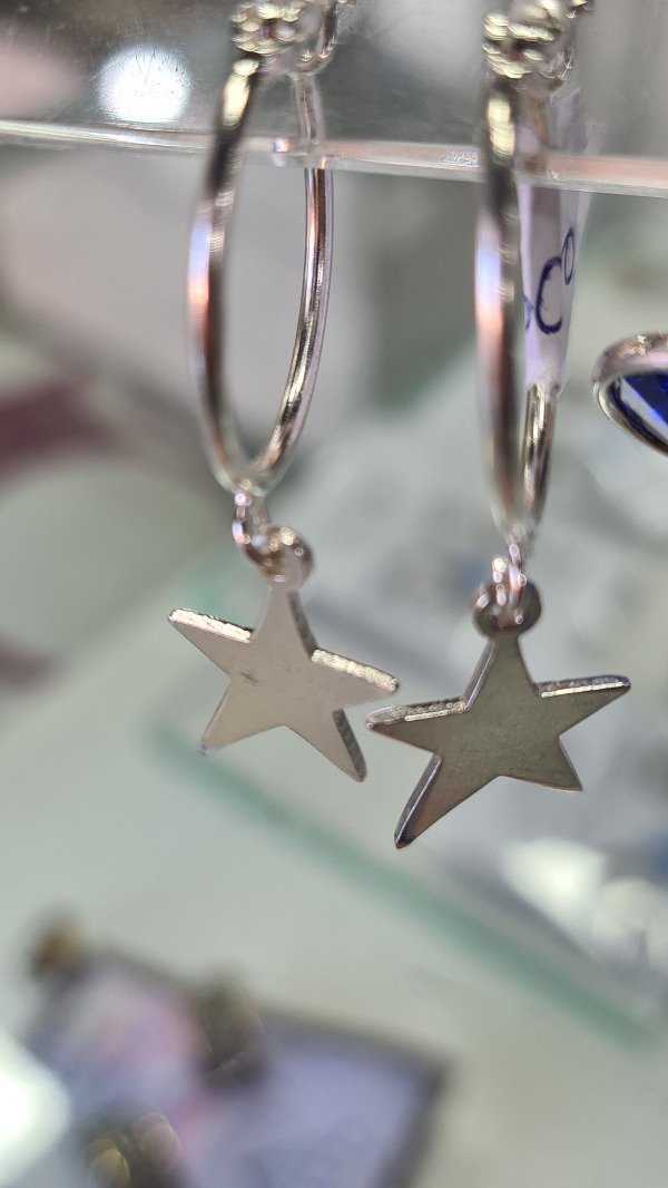 Producto - Argollas estrella plata 925