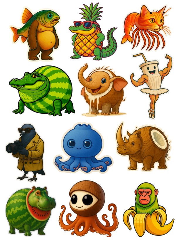 Producto - Planchita Stickers Brainrot Italian 2