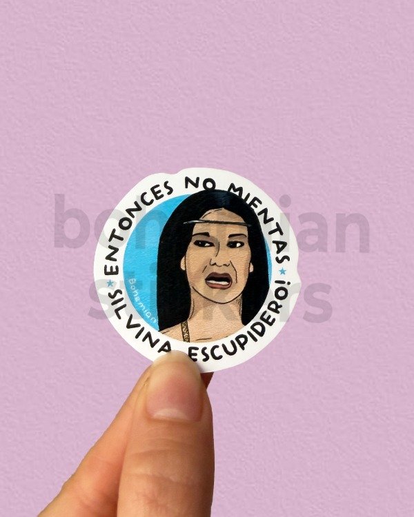 Producto - NO MIENTAS SILVINA ESCUPIDERO - Sticker Individual de Memes / Farandula Arentina