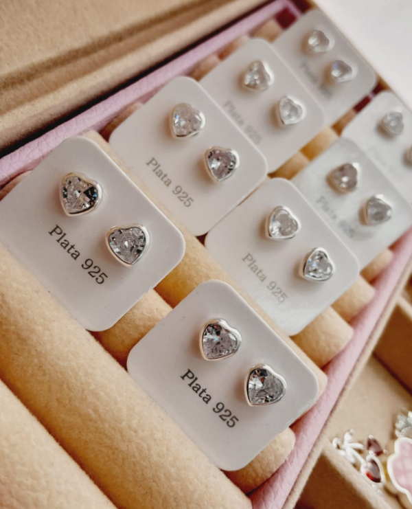 Producto - Aros corazón de Plata 925
