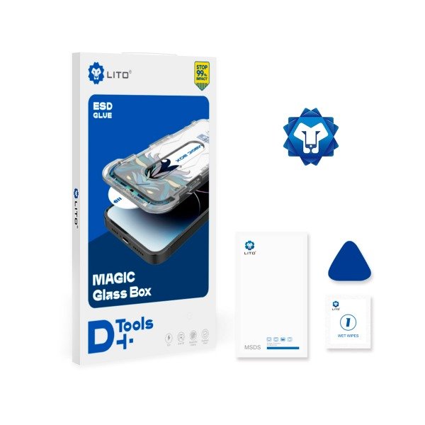 Producto - Vidrio Templado Clear iPhone 14 Pro Max Pro D+ Magic Box Con Aplicador